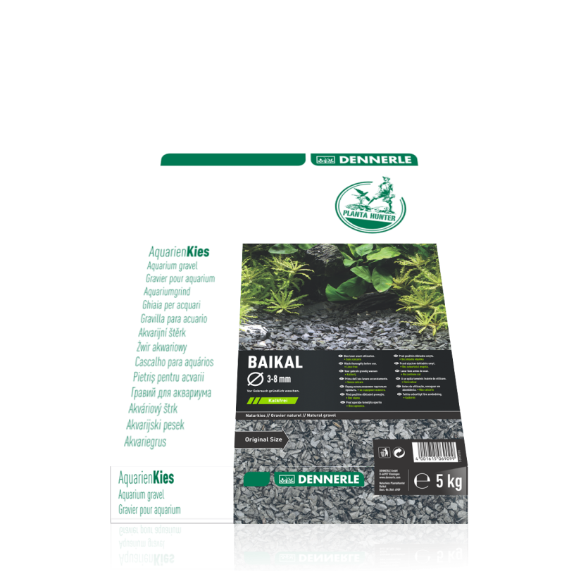 DENNERLE - Plantahunter Baikal - 5kg (3-8 mm) - Crni ravni šljunak