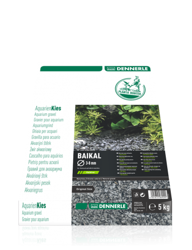 DENNERLE - Plantahunter Baikal - 5kg (10-30 mm) - Cascalho plano preto
