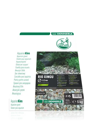 DENNERLE - Plantahunter Kies Rio Xingu - 5kg (2- 22mm) - Ciottoli di fiume bianchi
