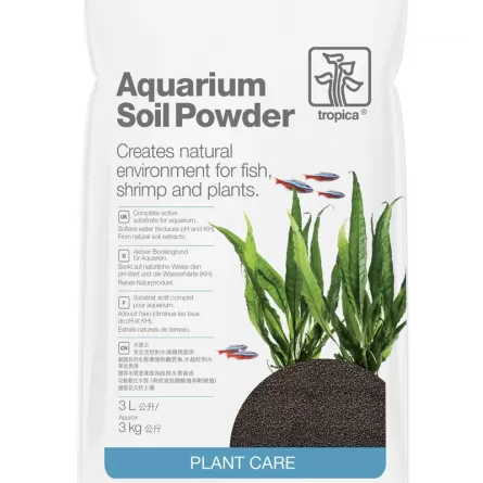 TROPICA - Aquarium Soil Powder - 3l - Substrat nutritif pour aquarium