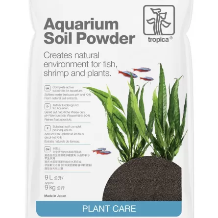 TROPICA - Aquarium Soil Powder - 9l - Substrat nutritif pour aquarium