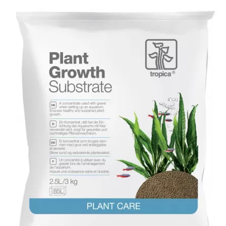 TROPICA - Substrato per la crescita delle piante - 2,5l - Terreno nutriente per acquari con piante