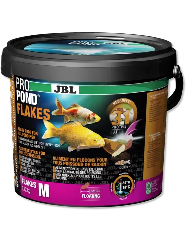 JBL - ProPond Flakes - 5.5l - Aliment en flocons pour tous poissons de bassin