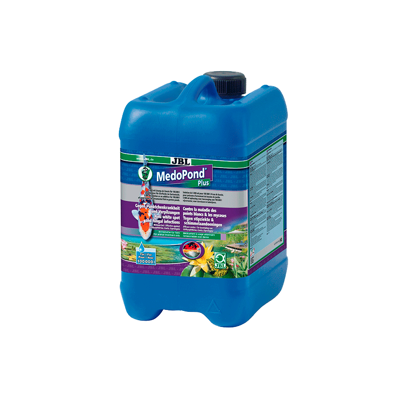 JBL - MedoPond Plus - 5l - Médicament contre la maladie des points blancs et les champignons.