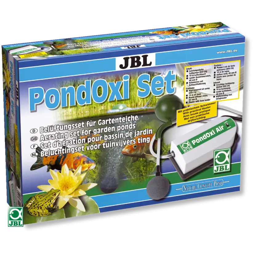 JBL - JBL PondOxi Set - 200 l/h - Kit d'aération pour bassin de jardin