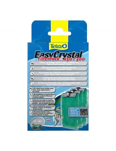 TETRA - Paquete de filtros C250/300 con carbón - Cartucho de filtro EasyCrystal