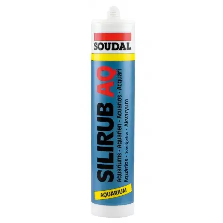 SOUDAL - Silirub AQ - Noir - Silicone spécial aquarium