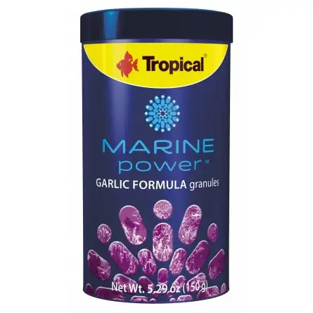 TROPICAL - Marine Power Garlic - 250ml - Nourriture en granulés pour poissons marins Tropical - 1