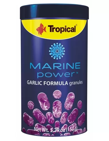 TROPICAL - Marine Power Garlic - 1000ml - Nourriture en granulés pour poissons marins Tropical - 1