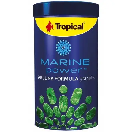 TROPICAL - Marine Power Spirulina - 250ml - Mangime in pellet per pesci marini TROPICAL - Marine Power Spirulina - 250ml - Mangime in pellet per pesci marini