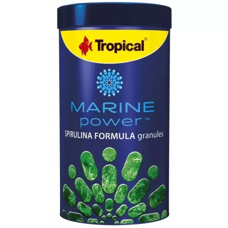 TROPICAL - Marine Power Spirulina - 250ml - Alimento granulado para peixes marinhos