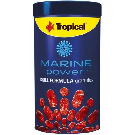 TROPICAL - Marine Power Krill - 250ml - Nourriture en granulés pour poissons marins TROPICAL - Marine Power Krill - 250ml - Nourriture en granulés pour poissons marins