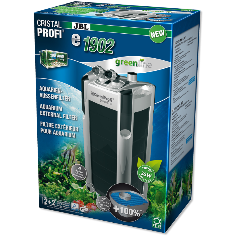 JBL - CristalProfi e1902 greenline filter - Buitenfilter voor aquaria van 200 tot 800 liter