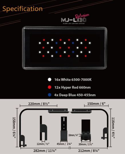 MJ-L130R Lamp Specifications