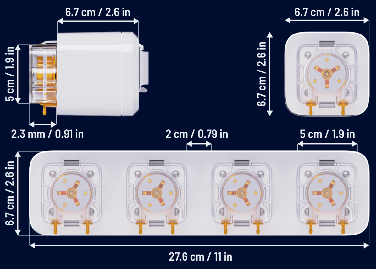 Caratteristiche della pompa dosatrice Reef Factory Pro